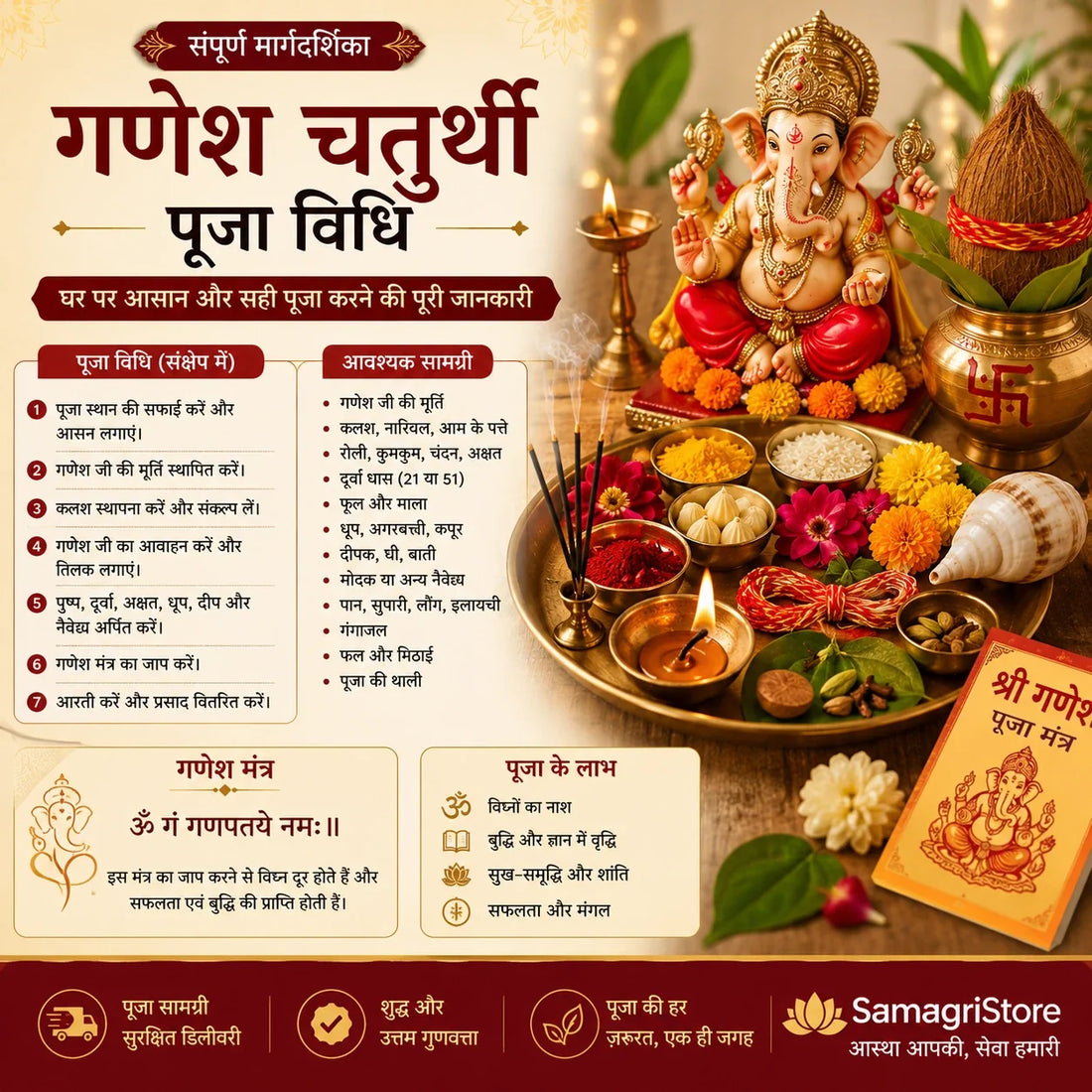 Ganesh Chaturthi Puja Vidhi: घर पर गणेश जी की पूजा कैसे करें