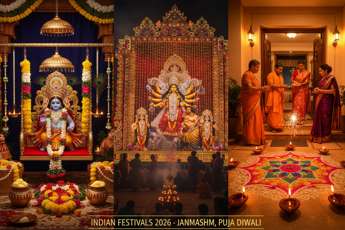 Festive Season 2026 Guide: Celebrating Janmashtami, Durga Puja & Diwali