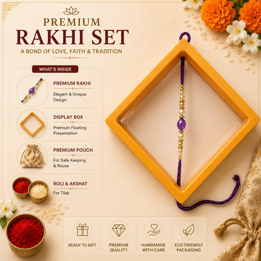 Royal Purple Pearl Rakhi