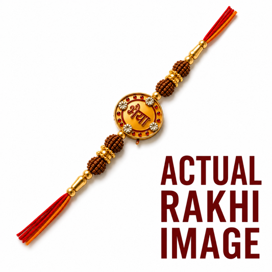Bhaiya Rudraksha Blessing Rakhi