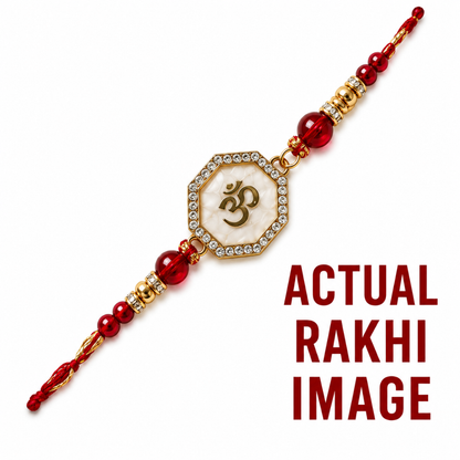 Om Divine Crystal Rakhi