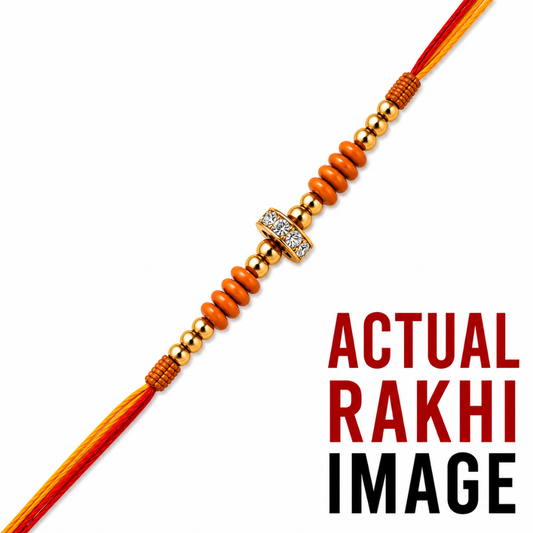 Golden Crystal Minimal Designer Rakhi