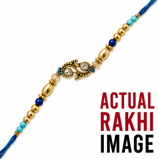 Azure Crystal Designer Rakhi
