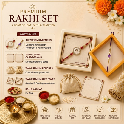 Om Designer Premium Rakhi Set
