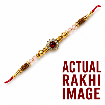 Ruby Crystal Designer Rakhi
