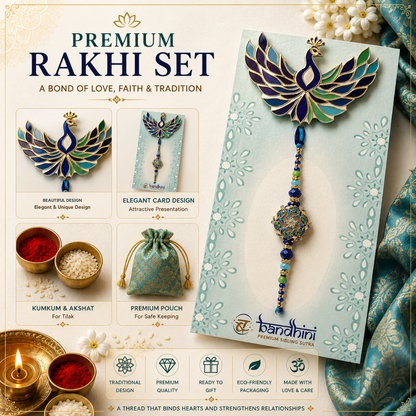 Mayura Peacock Meenakari Sutra