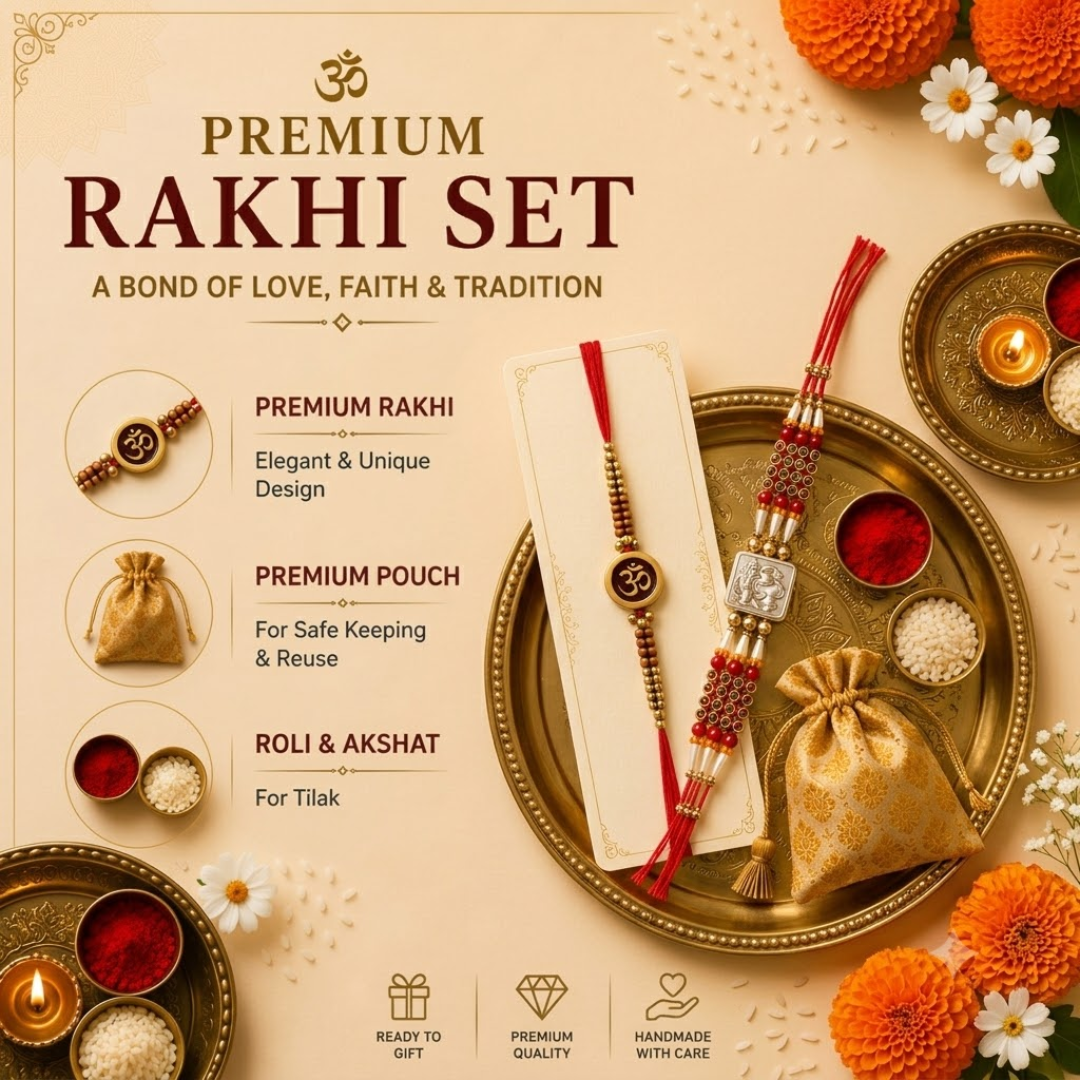 Om & Ganesha Premium Rakhi Set